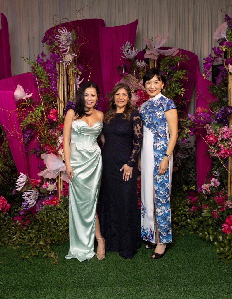 Sarah Yeh, Petra Martinez, Shanshan Wei at Asia Society Texas’ Tiger Ball (Photo by Alida Bonifaz)