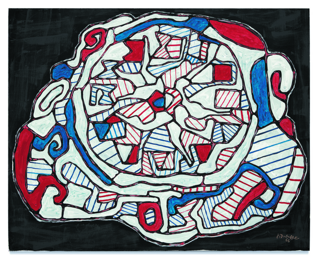 Jean Dubuffet's 'Pendule IV – Flamboiement de l’heure' in Opera Gallery in River Oaks District