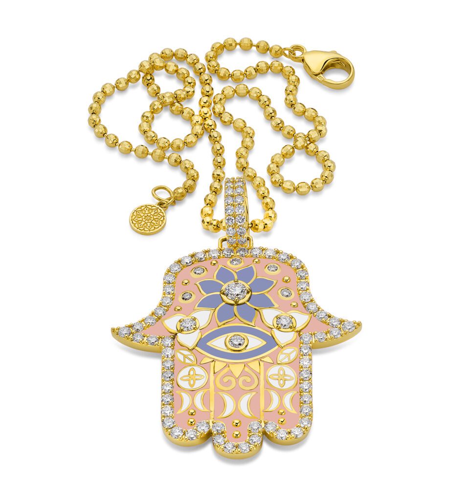 Buddha Mama's pink hamsa