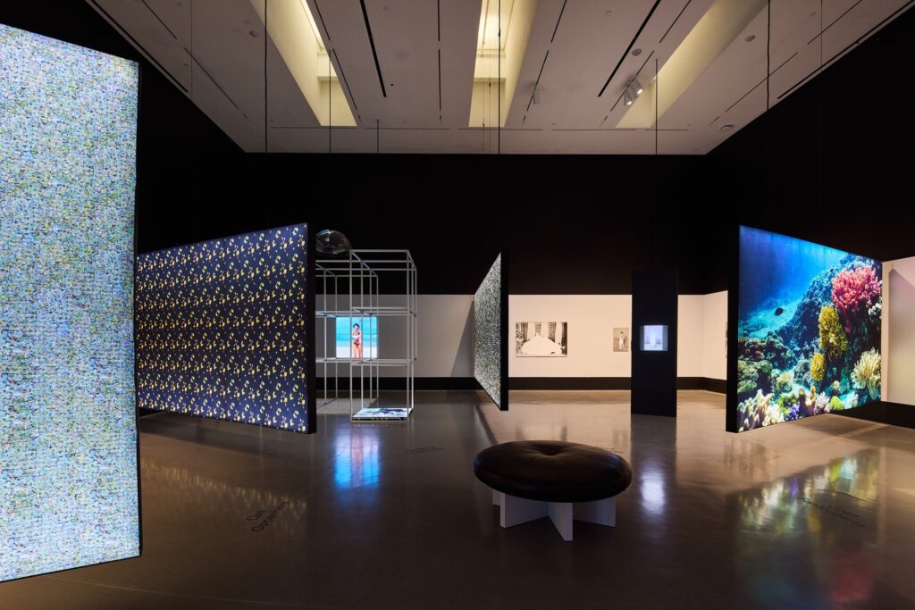 An installation view of the "Imaging After Photography" exhibition, which runs through May 9, 2026 at the Moody Center for the Arts at Rice University. (Photo by Alex Marks. Exhibition design by Alejandro Stein and Frank J. Mondragón of world)