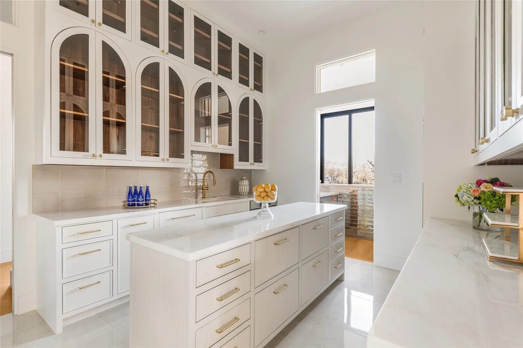 The catering kitchen smartly includes elevator access "to support events with ease." (Photo by Allie Beth Allman & Associates)