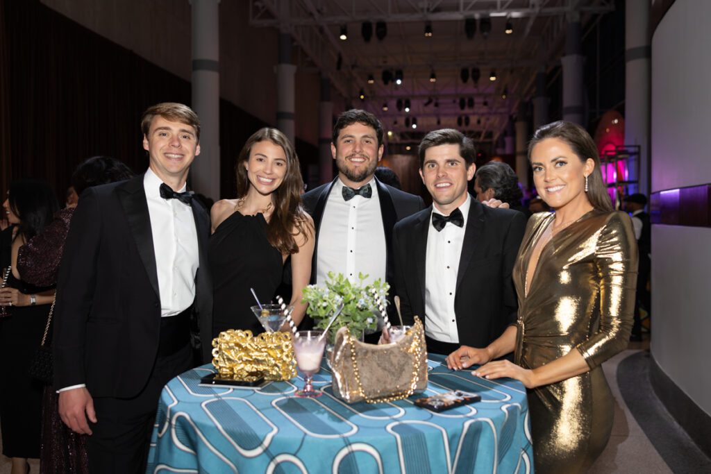 Chase & Kirby Edmunds, George Strake, Jacob Crawford, Lauren Paine at the Houston Museum of Natural Science 'Futurama!' gala (Photo by HMNS photographer Mike Rathke)