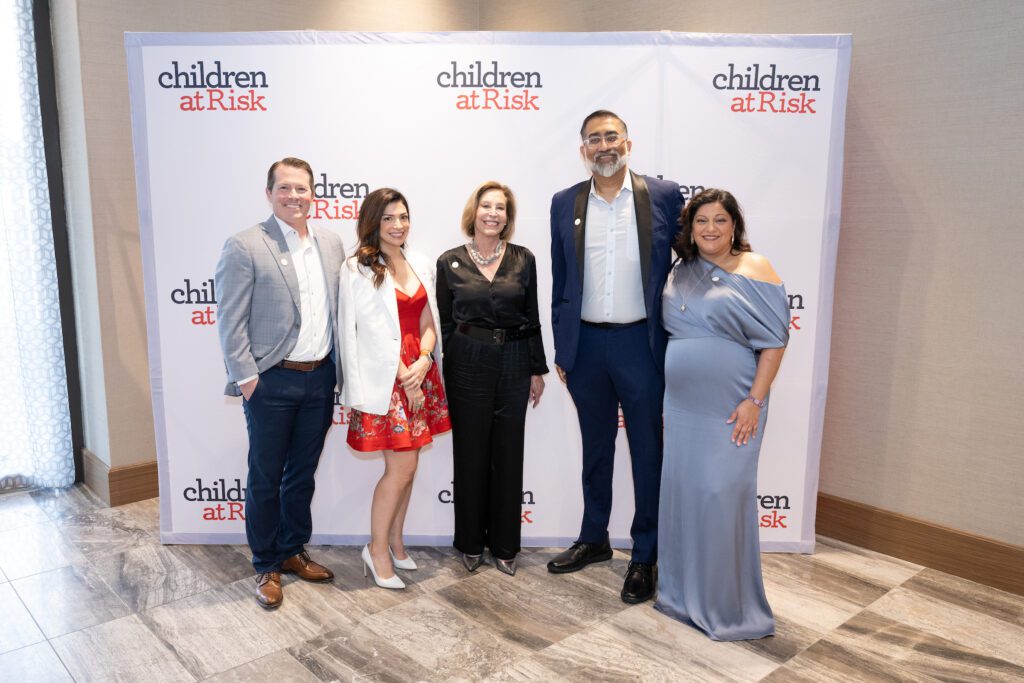 Chairs Clint &Nina Rand, Doe Florsheim, Rusha & Jay Jayasuriya at the Children at Risk gala (Photo by Wilson Parish)
