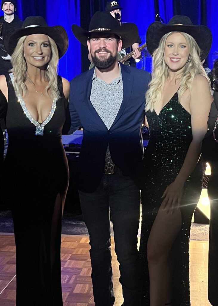 Gala co-chair Kristin Carter; Micah Haarhoff, president of Revolution Powersports Sales; co-chair Brittney Moss at the Family Promise of Montgomery County 25th anniversary gala at Margaritaville Resort on Lake Conroe. (Photo by Family Promise of Montgomery County)