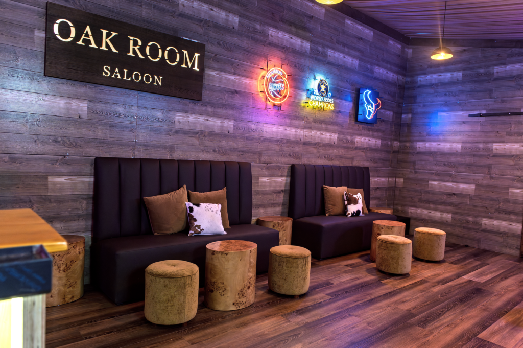 The Heritage Room, an intimate private dining space with a striking 18-foot red oak slab table that can seat up to 24 guests (Photo courtesy of Fertitta Entertainment) (Photo by Photo courtesy of Fertitta Entertainment)