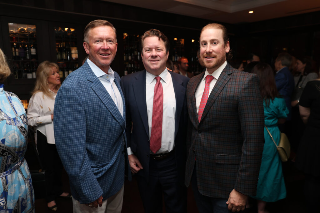 David Baggett, Michael Mithoff, Ross Robin at the Men of Distinction announcement event held at Steak 48( Photo by Priscilla Dickson)