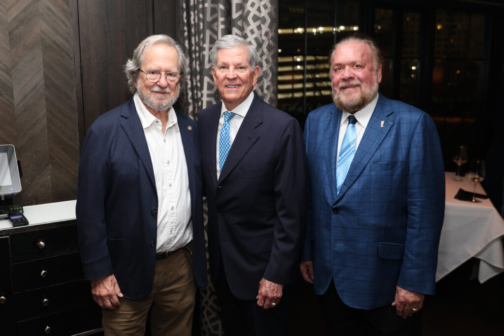 Men of Distinction honorees Dr. James Allison, John Eads, John Rydman; at the Steak 48 announcement event ( Photo by Priscilla Dickson)