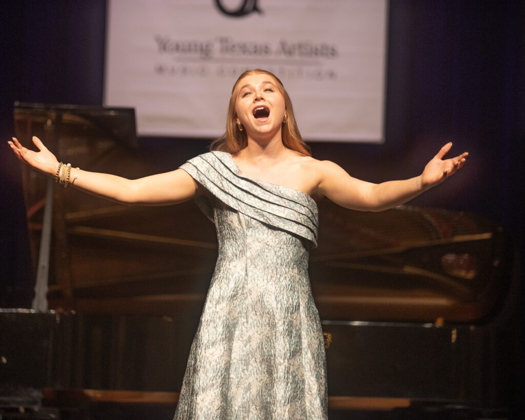 Soprano Elizabeth Marlow is YTA’s 2026 silver medalist in the Voice division. She also won the 2025 gold medal in Voice. Marlow grew up in The Woodlands and graduated from The Woodlands High School before going on to earn her bachelor’s degree at The University of Texas at Austin. Currently, she’s a graduate student at Boston Conservatory at Berklee. Her parents are The Woodlands residents Garth and Kristine Marlow. (Photo courtesy of Dave Clements)
