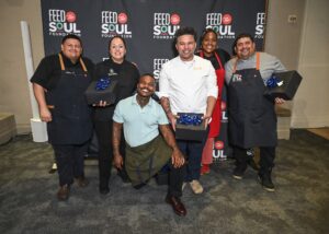 Featured Chefs, Chef Adrian Torres, Chef Beatriz Martines, Chef Reginald Scott, Chef Dominick Lee, Chef Michelle Wallace, Chef Thomas Bille (Photo by Vicky Pink)