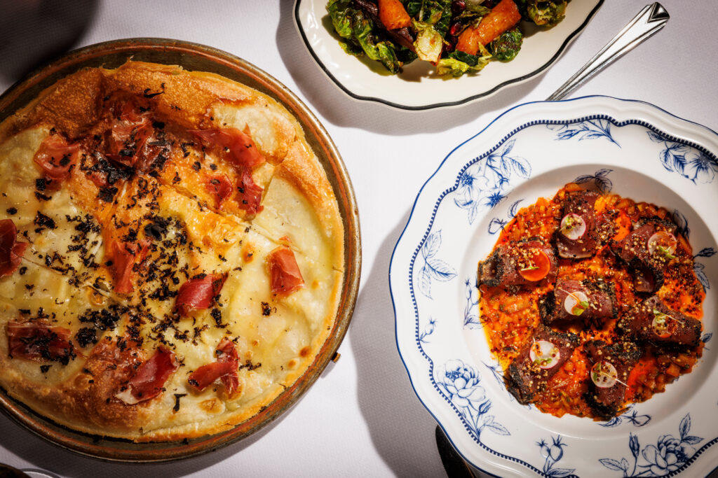 Two new must-try menu items at The Charles include the Focaccia di Charles and Bluefin Tuna Carpaccio. (Photo by Samantha Marie Photography)