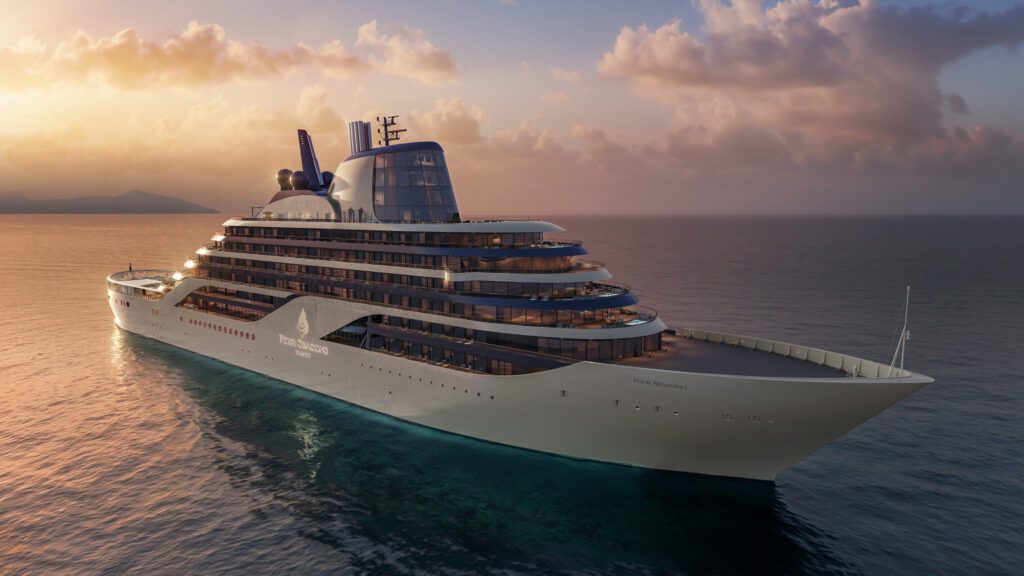 Four Seasons I, the inaugural passenger vessel in the Four Seasons Yacht fleet launching this spring.