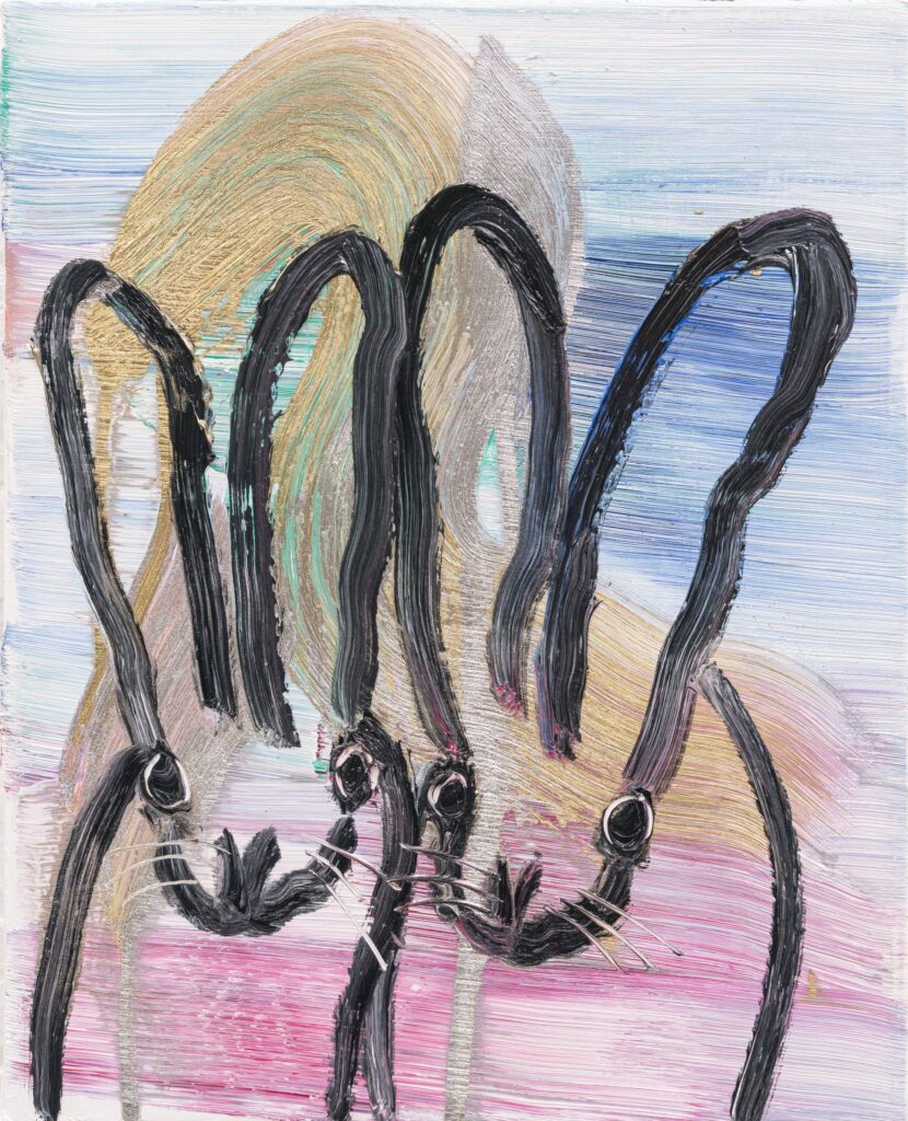 Laura Rathe Fine Art Dallas is welcoming Hunt Slonem for his annual solo show, "Garden Party," which unveils dozens of new paintings from the artist known for his signature bunnies, birds, and butterflies on Saturday, March 21. (Courtesy Laura Rathe Fine Art Dallas) 