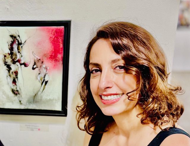 Painter Maryam Lavaf translates memory and place into color on her canvas at Archway Gallery. (Photo courtesy Archway Gallery)