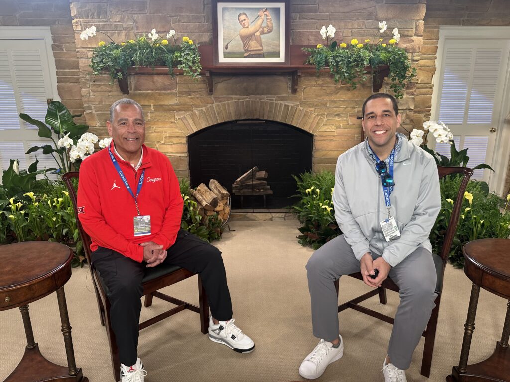 Kelvin Sampson and Kellen Sampson attended the Masters just days after the national championship heartache against Florida. Because Jim Nantz insisted on it, knowing they needed to heal.