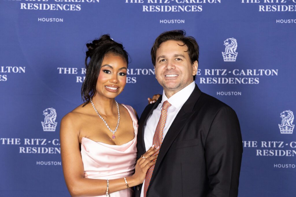 Rochelle & Andrew Deiso at the gala opening of the Ritz-Carlton Residences, Houston sales gallery (Photo by Albert Chen Photography)