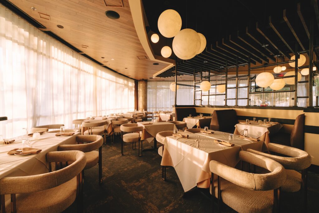 Inside the new 5,100 square foot seafood restaurant, Atlantic Ocean. Photo by Quit Nguyen.