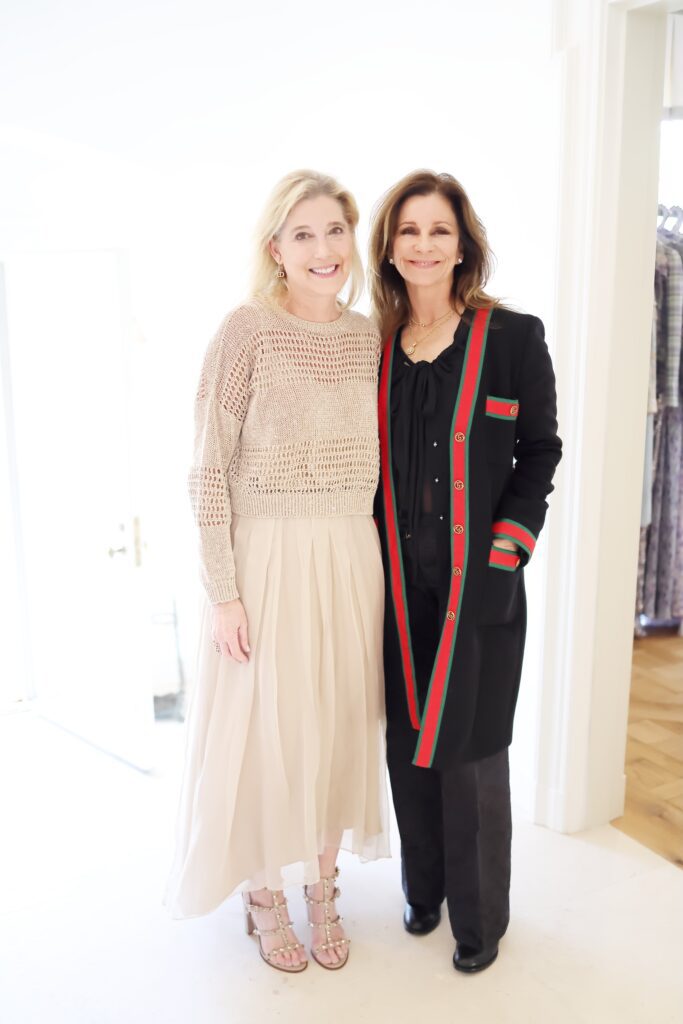 Jennifer Ducote, Martine Weitz at the Luisa Beccaria trunk show and dinner party. (Photo by Quy Tran)