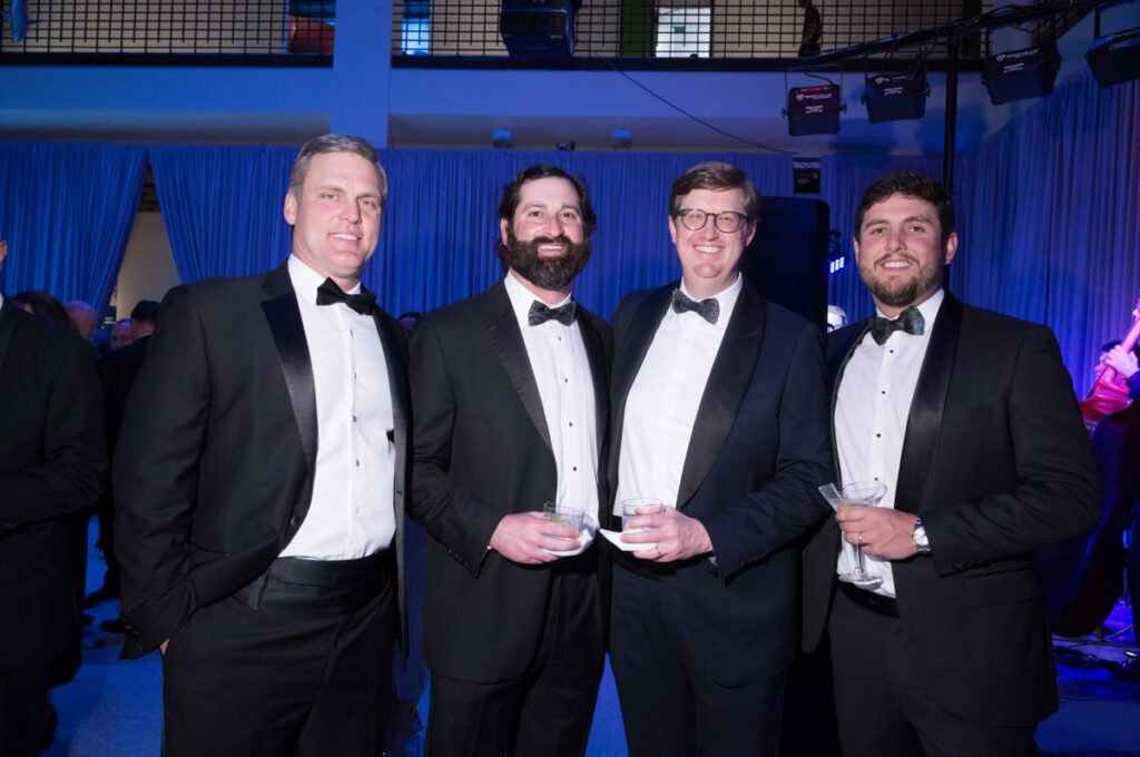 Joe Savery, Peter Selber, Trey McCord, and George Strake at the Houston Museum of Natural Science 'Futurama!' gala  (Photo by Daniel Ortiz)