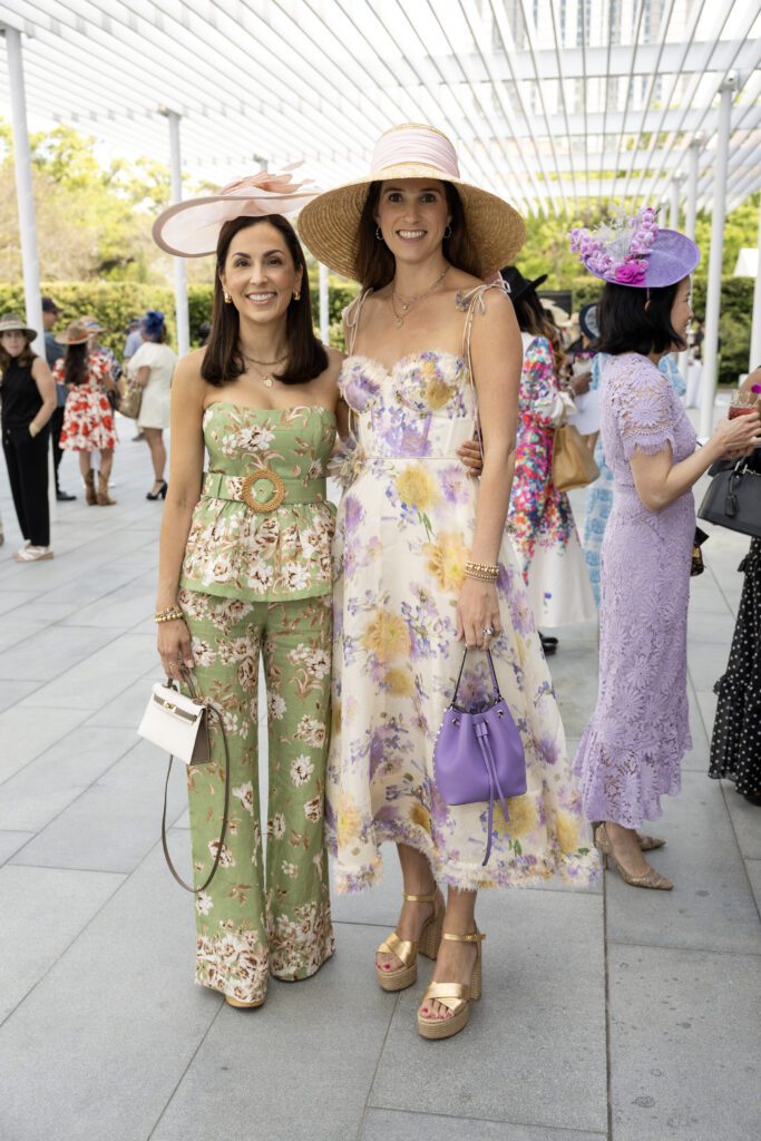 Julie Longoria Chen, Camille Connelly at the Hermann Park Conservancy 'Hats in the Park' luncheon (Photo by Jenny Antill)