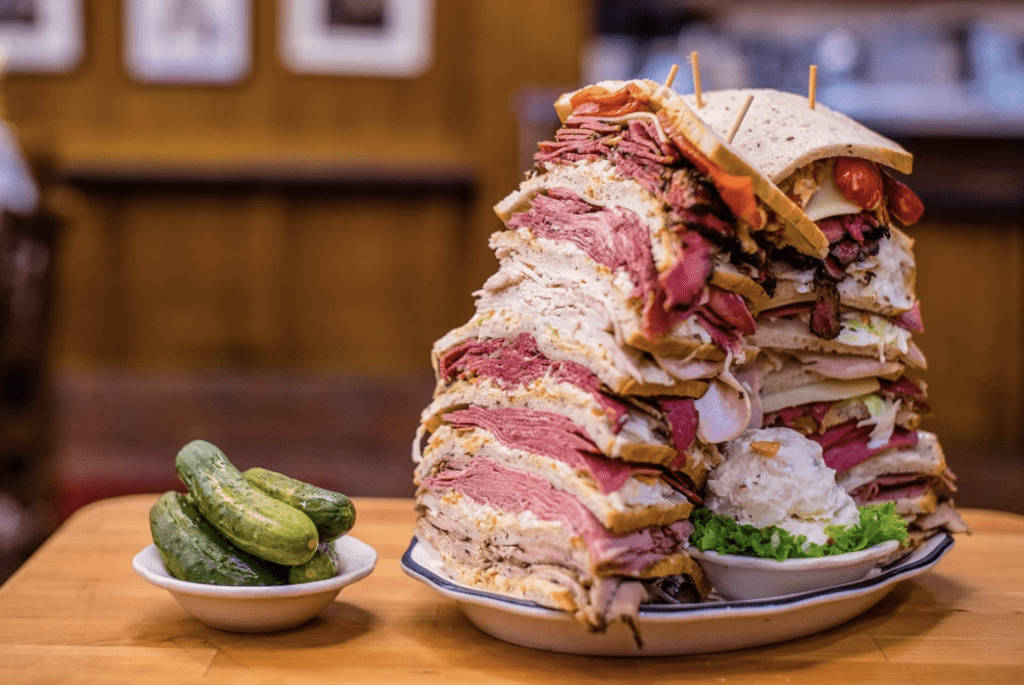 This is one of the mammoth deli sandwiches served at the 25-year-old Houston legacy restaurant Kenny and Ziggy’s.