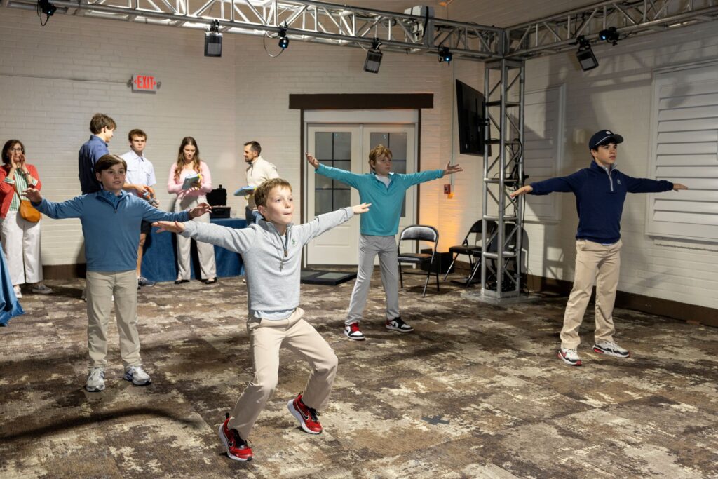 Kids in the Texas Children's Motion Lab Showcase at the Texas Children's Ambassadors 'Glow in the Park' fundraiser (Photo by Jenny Antill)