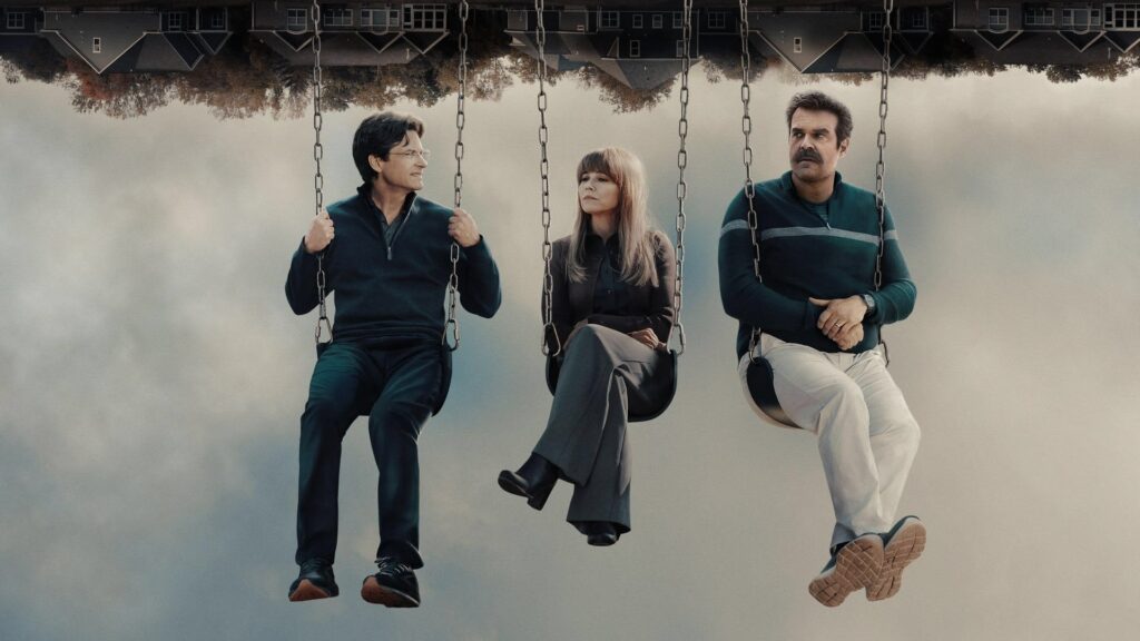 "DTF St. Louis" is a new dark comedy TV miniseries starring Jason Bateman and David Harbour. (Courtesy)