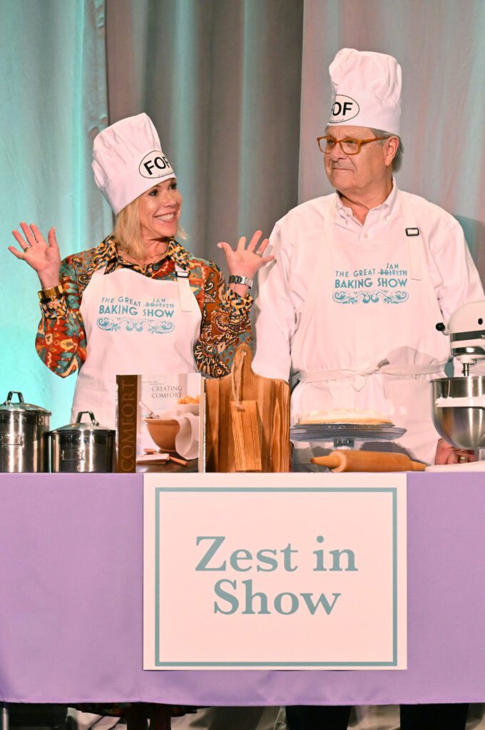 The Senior Source paid homage to Genesis Women's Shelter CEO and avid baker Jan Langbein with a charming spin on "The Great British Bake Off." (Pictured: Lori Whitlow and Fred Edgar) (Photo by Kristina Bowman)