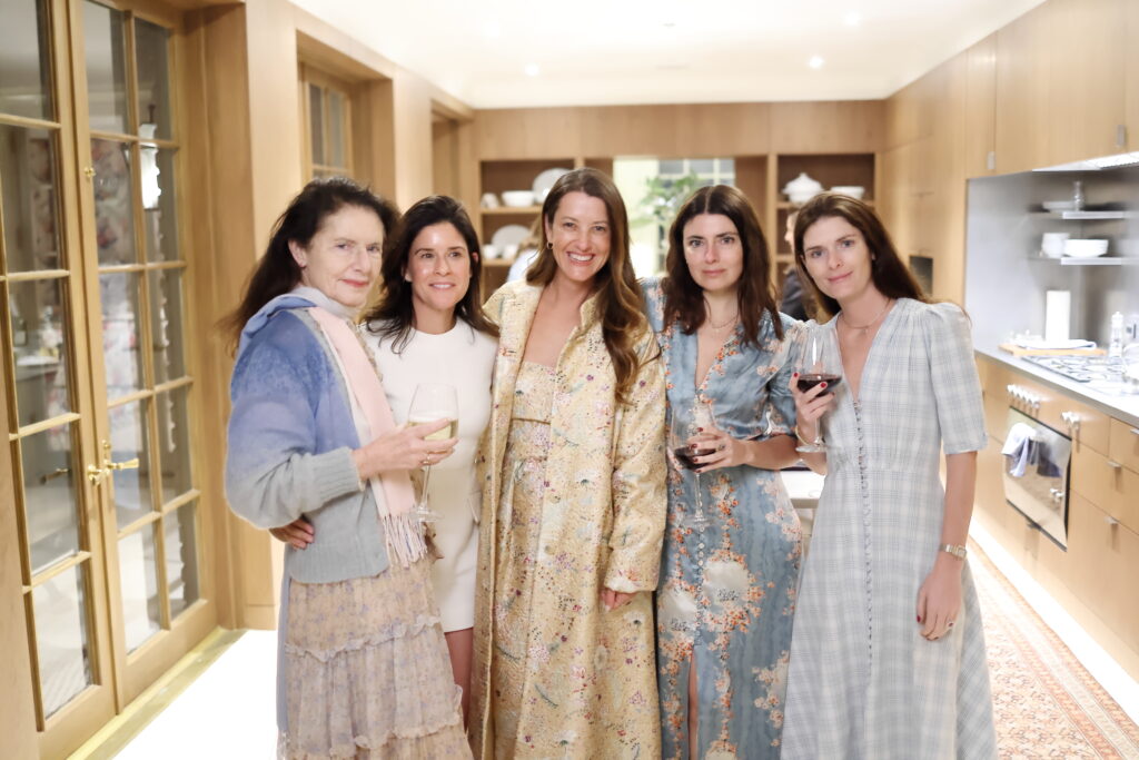 Luisa Beccaria Bonaccorsi, Monica Palandjoglou, Alice Adair, Lucilla Bonaccorsi, Luna Bonaccorsi at the Italian designer's trunk show and dinner party. (Photo by Quy Tran) 