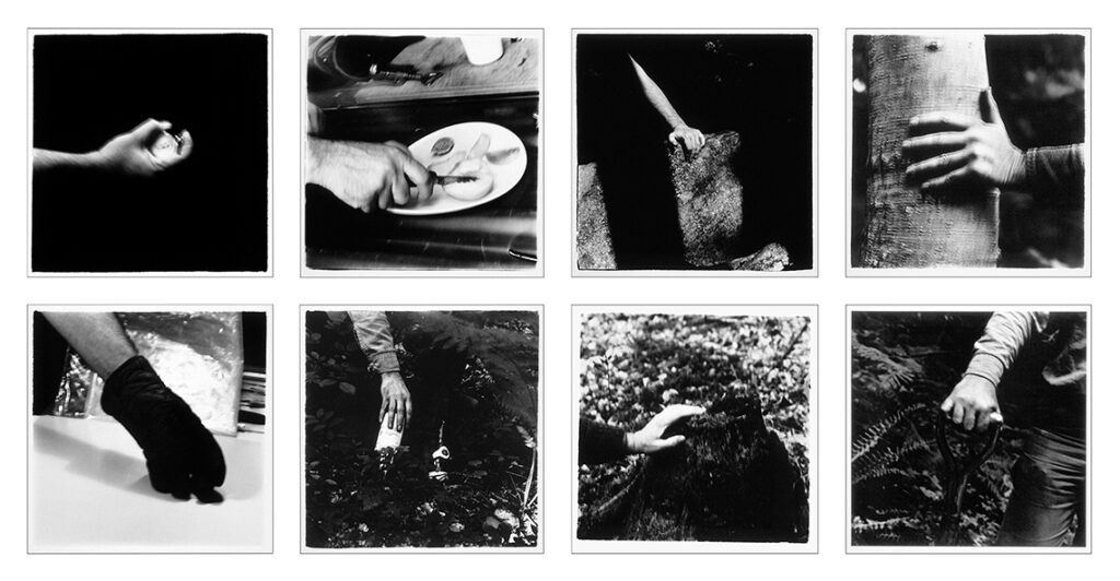 "Hands" (1974-75) by MANUAL is a suite of eight gelatin prints. (Courtesy Moody Gallery)