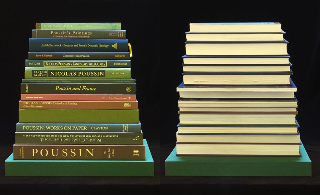 "Poussin's Library (recto)/Poussin's Library (verso)" (2017) by MANUAL is a diptych of archival pigment prints. (Courtesy Moody Gallery)