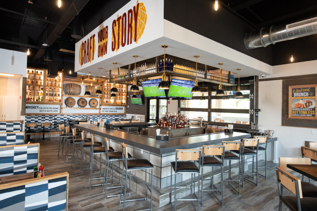 Guests will have access to Oak and Stone’s signature self-pour Tap Wall at the new Addison location. (Courtesy)