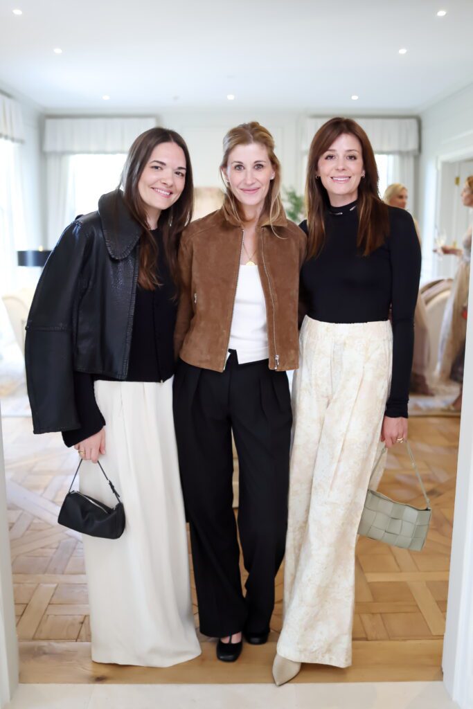Melissa Barrett, Kate Dorn, Olivia Persia at the Luisa Beccaria trunk show and dinner party. (Photo by Quy Tran)