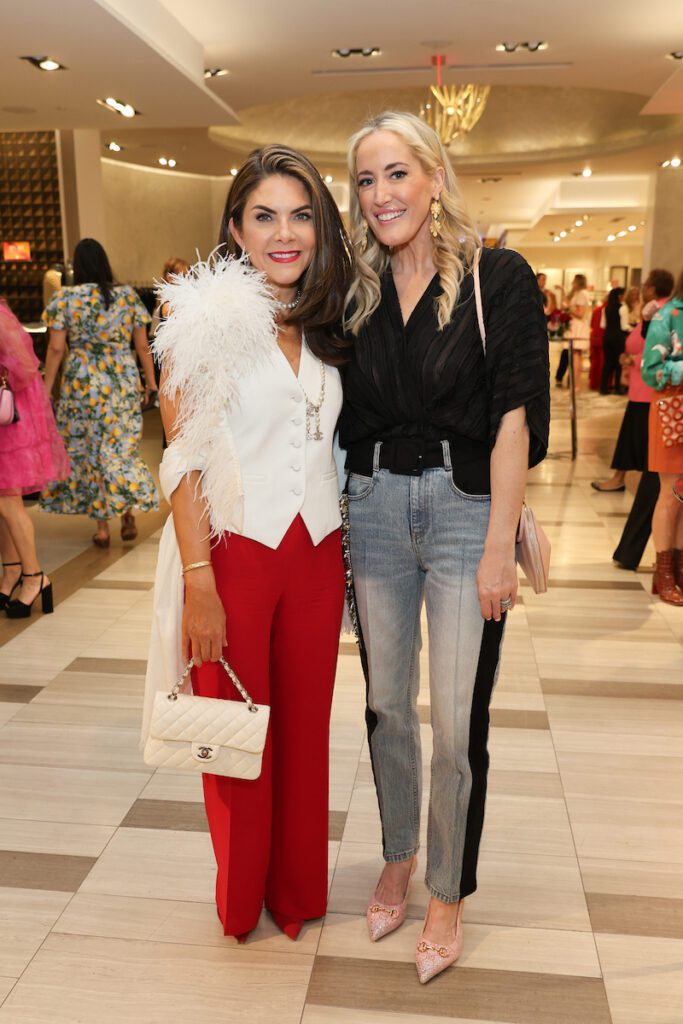 Sweethearts tea guests Monica Hartland, Whitney Kuhn Lawson at Saks Fifth Avenue (Photo by Priscilla Dickson)
