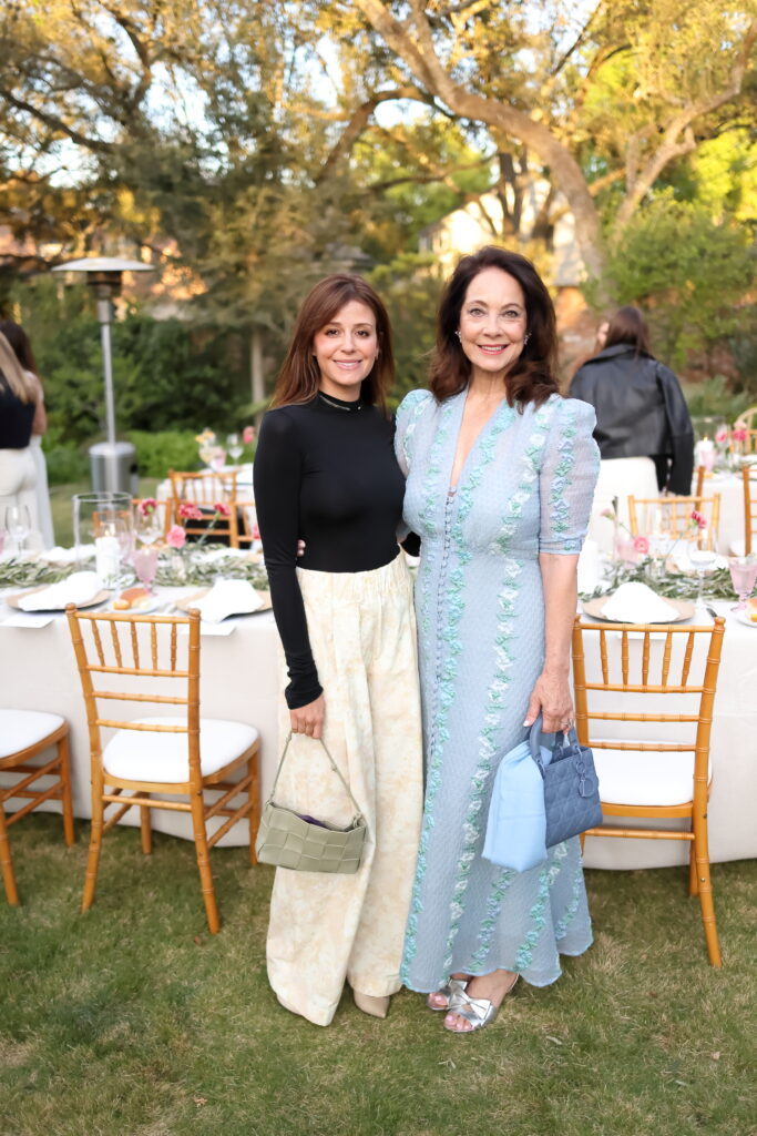 Olivia Persia, Karol Barnhart at the Luisa Beccaria trunk show and dinner party. (Photo by Quy Tran)