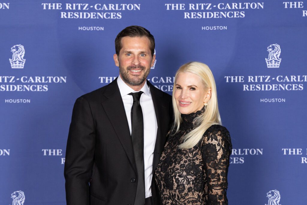 Tommy & Leslie Kanarellis at the gala opening of the Ritz-Carlton Residences, Houston sales gallery