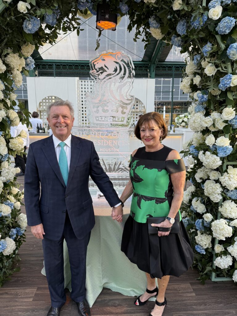 Developer Joe & Cathy Cleary at the gala opening of the Ritz-Carlton Residences, Houston sales gallery