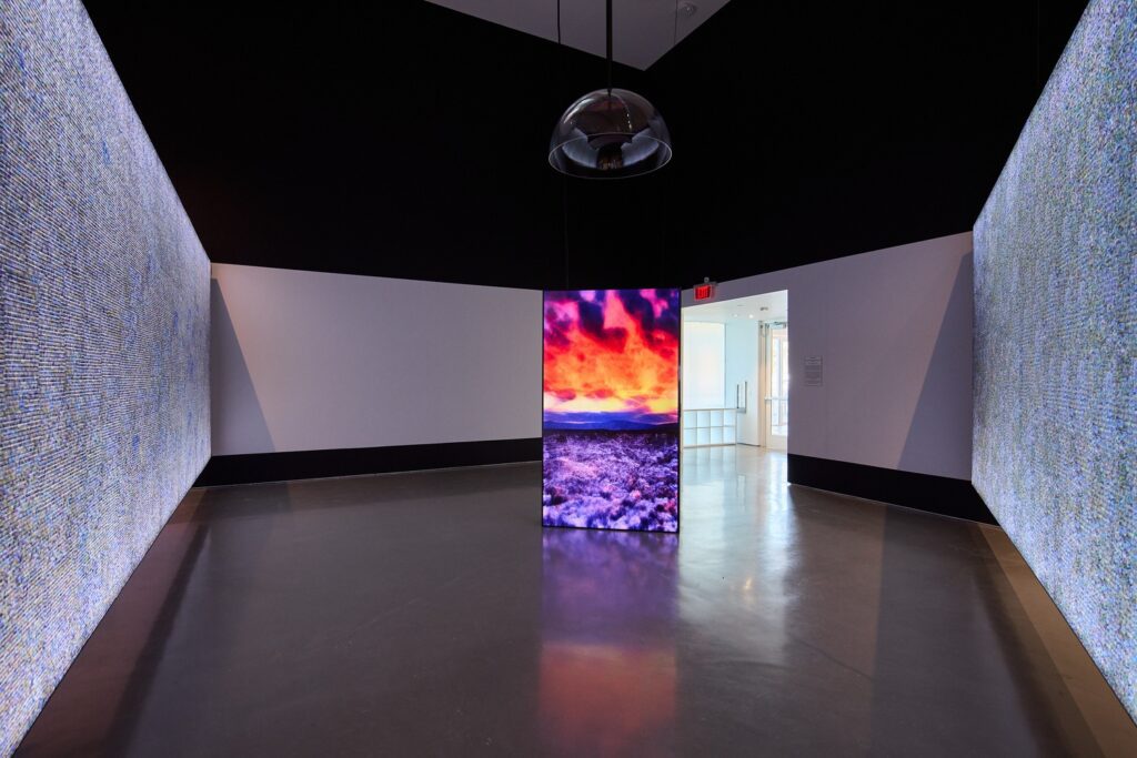 "Quantum Memories Nature Studies" (series) (2021) by Refik Anadol is featured in the exhibition "Imaging After Photography," which runs through May 9, 2026 at the Moody Center for the Arts at Rice University. (Photo by Alex Marks)