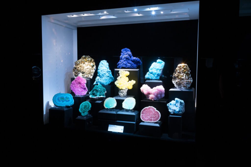 Fancy rocks in a box — a curated collection of 15 museum quality minerals in the gala auction.