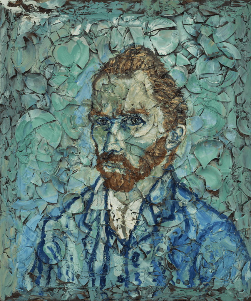 Julian Schnabel, "Number 6 (Van Gogh Self-Portrait Musee d’Orsay, Vincent)," 2020 (© Julian Schnabel Studio. Photo by Tom Powel Imaging)