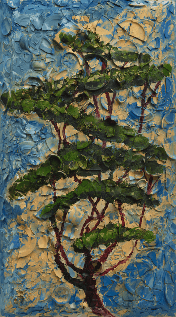 Julian Schnabel, "Portrait of Italy Through Its Trees VII," 2025 (© Julian Schnabel Studio. Photo by Tom Powel Imaging)