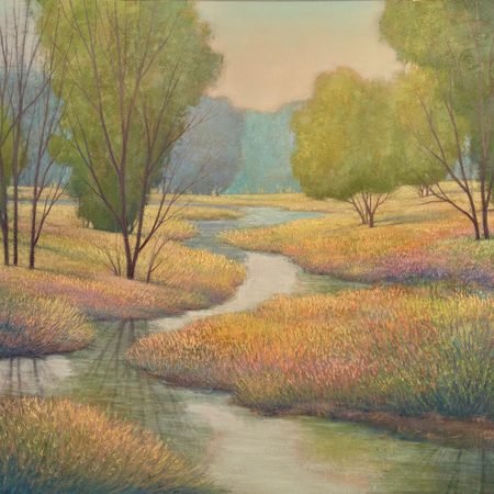 “Spring Reflection” by Taman VanScoy is the featured artwork for the 2026 Woodlands Waterway Arts Festival. (Photo courtesy Taman VanScoy)