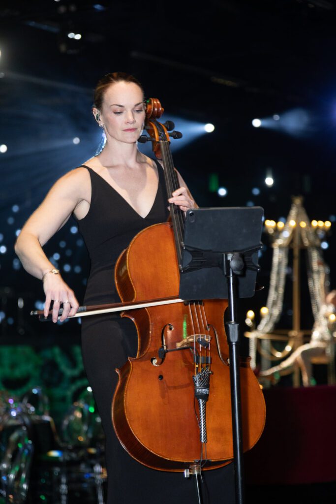 Strings performers during dinner (Photo by Derek Gower)