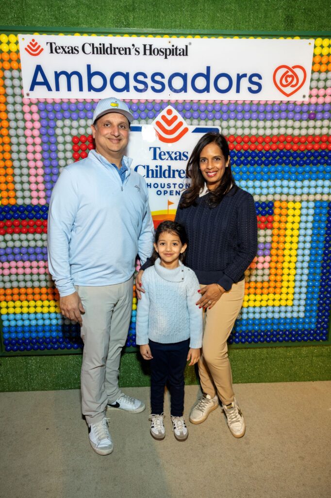 Cody & Kusum Patel and their son at the Texas Children's Ambassadors 'Glow in the Park' fundraiser (Photo by Jenny Antill)