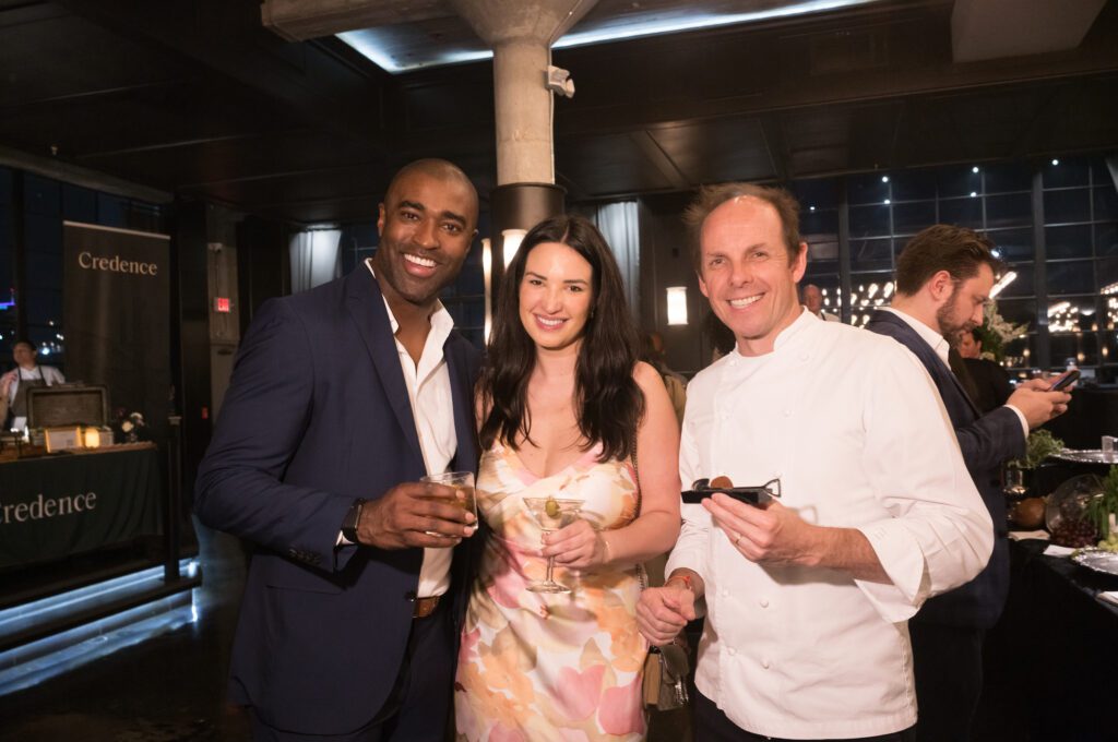 Marcus Benedict, Daniella Johner, Chef Luis Roger at The Truffle Masters evening (Photo by Daniel Ortiz)