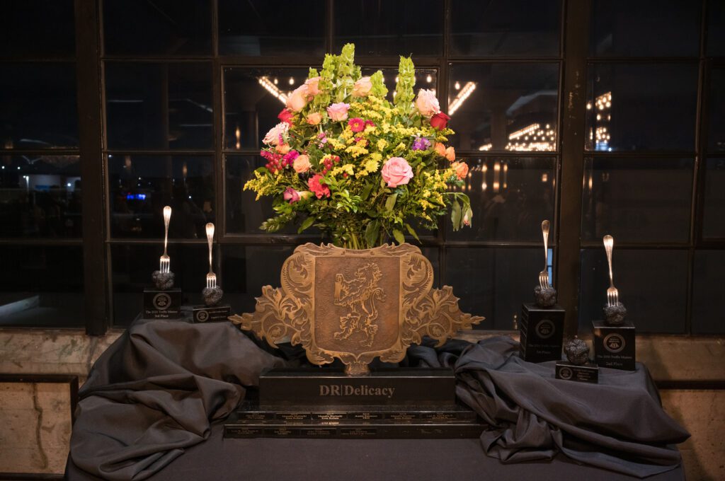 Trophies for winners in The Truffle Masters competition held at The Astorian (Photo by Daniel Ortiz)