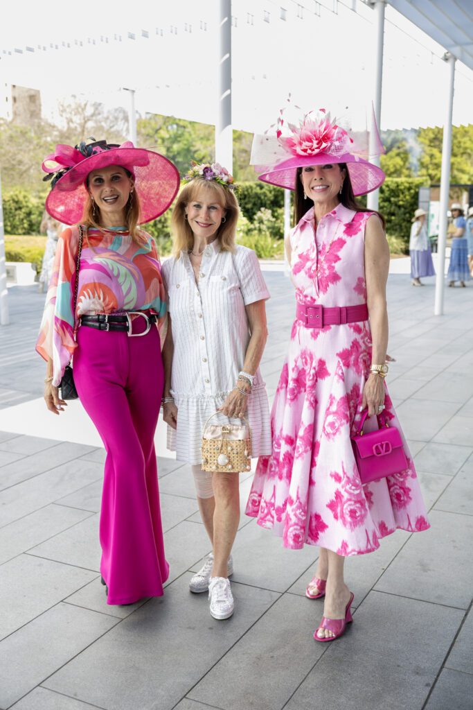 Varda Fields, Cheryl Byington, Karen Payne at the Hermann Park Conservancy 'Hats in the Park' luncheon (Photo by Jenny Antill)