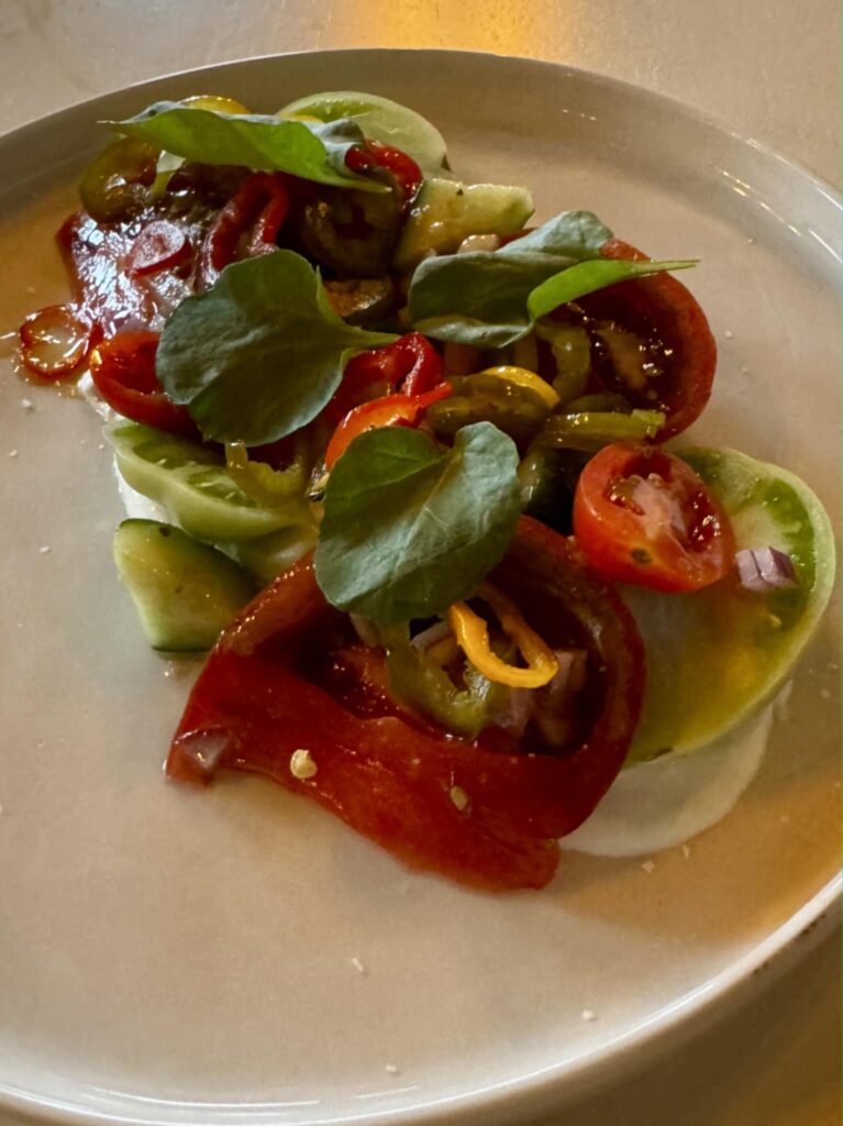 The horiatiki was a standout Greek salad. (Photo by Walt Burns)