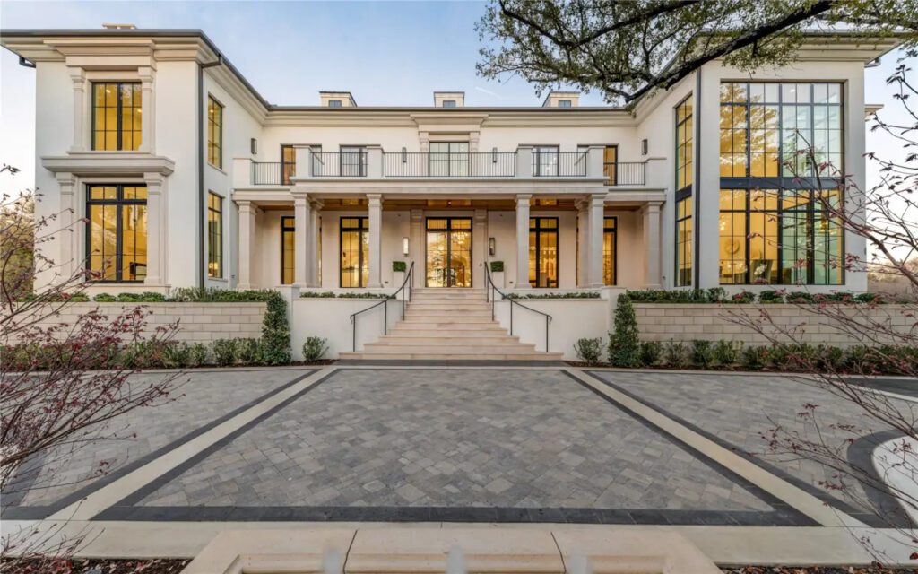 A recently completed new construction, 10010 Strait Lane hit the market this month for $24,999,900. (Photo by Allie Beth Allman & Associates)