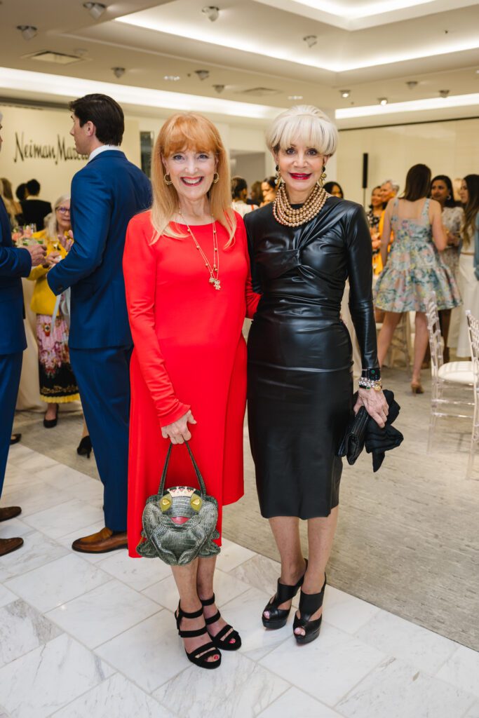 Gracie Cavnar, Leisa Holland-Nelson Bowman at the PaperCity Philanthropy in Fashion Best Dressed announcement party (Photo Johnny Than)