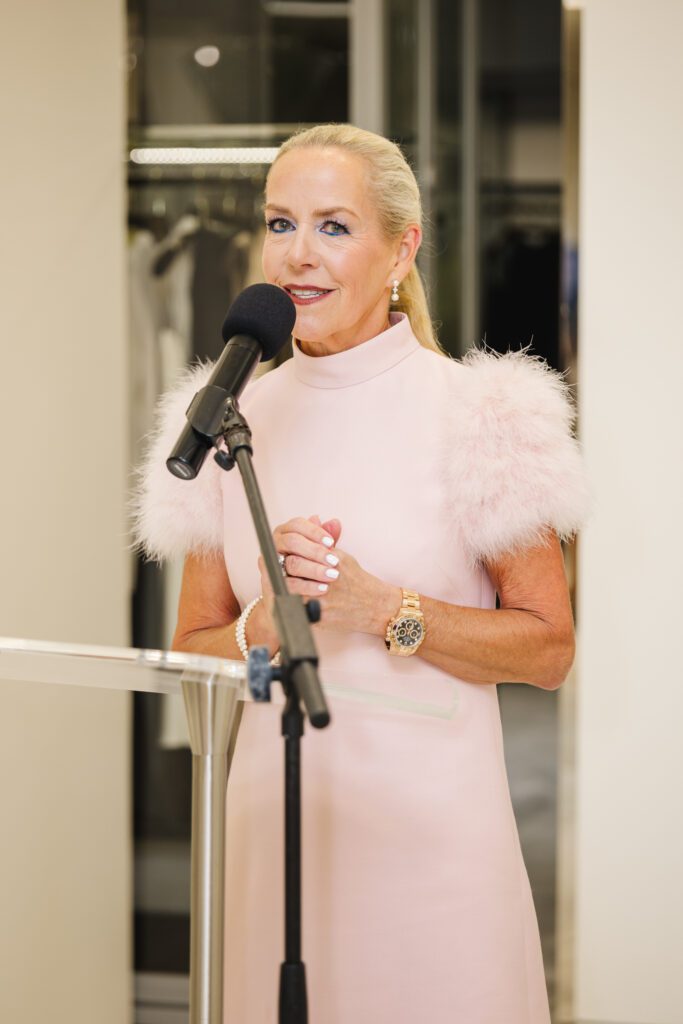 Best Dressed luncheon chair Rosemary Schatzman at the PaperCity Philanthropy in Fashion Best Dressed announcement party. (Photo by Johnny Than)